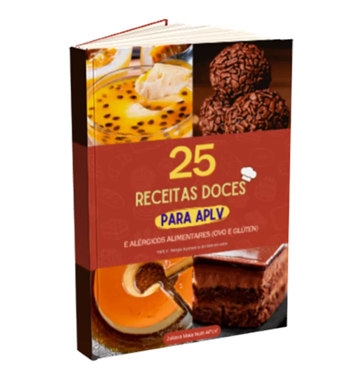 Capa do e-book 25 receitas doces para APLV