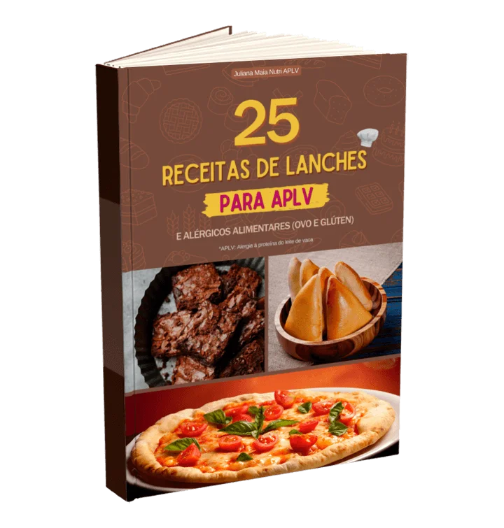 Capa do e-book 25 receitas de lanches para APLV